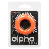 Alpha Liquid Silicone Prolong Large Ring Orange 1.25 Inch Diameter Stretchy Comfortable Durable COCK RINGS